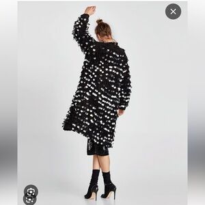 Zara KNIT limited edition sequined long cardigan size M